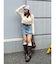 シャギークロップドニットトップス