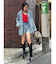 シャギークロップドニットトップス