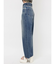 レースグラフィックワイドデニムパンツ