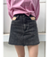ウエストオープンデニムミニスカート