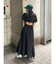 バックオープンロングワンピース