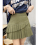 レイヤードプリーツミニスカート