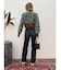 バックリボンワイドデニムパンツ
