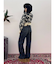 バックリボンワイドデニムパンツ