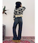 バックリボンワイドデニムパンツ