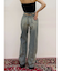 バックリボンワイドデニムパンツ