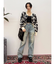 バックリボンワイドデニムパンツ