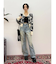 バックリボンワイドデニムパンツ