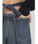 バックリボンワイドデニムパンツ