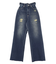 バックリボンワイドデニムパンツ