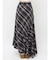 スリーブデザインチェックアシンメトリースカート