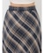スリーブデザインチェックアシンメトリースカート