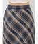 スリーブデザインチェックアシンメトリースカート