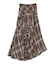 スリーブデザインチェックアシンメトリースカート