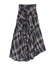 スリーブデザインチェックアシンメトリースカート