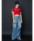 ラインリボングラフィックショートTシャツ