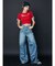 ラインリボングラフィックショートTシャツ