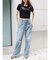 ラインリボングラフィックショートTシャツ