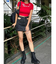 ラインリボングラフィックショートTシャツ
