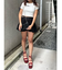 ラインリボングラフィックショートTシャツ