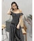 2WAYティアードチェックロングワンピース