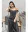 2WAYティアードチェックロングワンピース