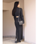 バックオープンリブロングニットワンピース