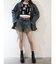ロールアップデニムショートパンツ【セットアップ着用可能】