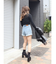 ロールアップデニムショートパンツ【セットアップ着用可能】
