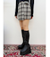 ロングチャンキーヒールブーツ