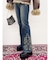 ウエスタンデザインフレアデニムパンツ