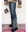 ウエスタンデザインフレアデニムパンツ