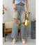 グランジダメージワイドデニムパンツ