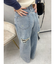 BACKスラッシュワイドデニムパンツ