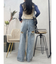 BACKスラッシュワイドデニムパンツ