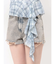 チェックシフォントップス
