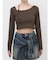 ストラップリブカットトップス