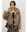 フェイクファーショートブルゾン