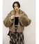 フェイクファーショートブルゾン
