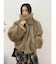 フェイクファーショートブルゾン