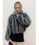 フェイクファーショートブルゾン
