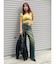 サイドカッティングレースワイドデニム