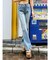 スタッズオープンウエストフレアデニムパンツ【セットアップ着用可能】
