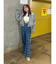 モノグラムシンプルワイドデニムパンツ