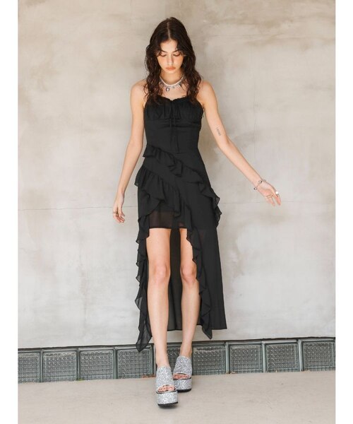 グリッターチャンキーヒールサンダル｜エヴリスの通販｜&mall（アンド