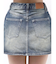 スリーブデザインデニムミニスカート