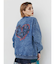 HEART PRINT DENIMトップス