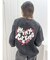 HEART PRINT DENIMトップス