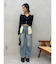リバースワイドデニムパンツ