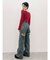 BACKスラッシュワイドデニムパンツ